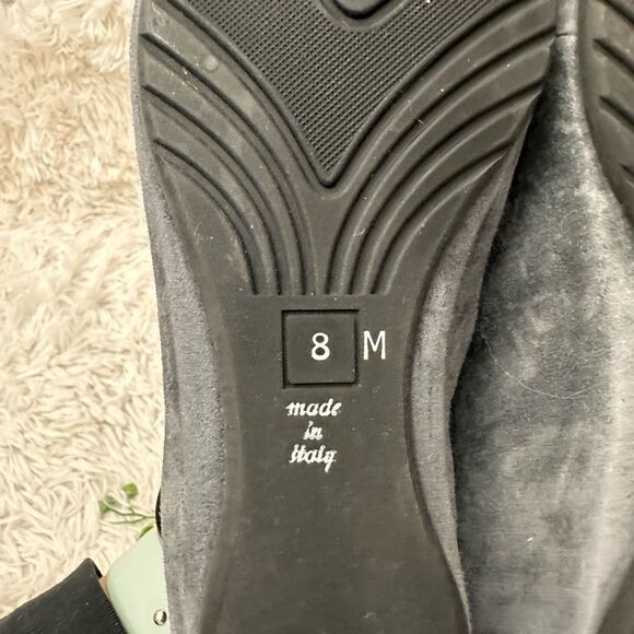 Sesto Meucci Gray Suede Asymmetric Strap Slip On Shoes sz 8 M Made‎ in Italy NEW - Picture 8 of 8